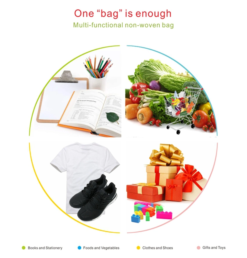 Promotional Print Eco Friendly Shopping Non Woven Bags Non Woven D Cut Bags